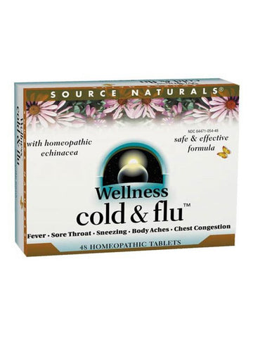 Source Naturals, Wellness Cold and Flu Homeopathic Bio-Aligned, 48 ct
