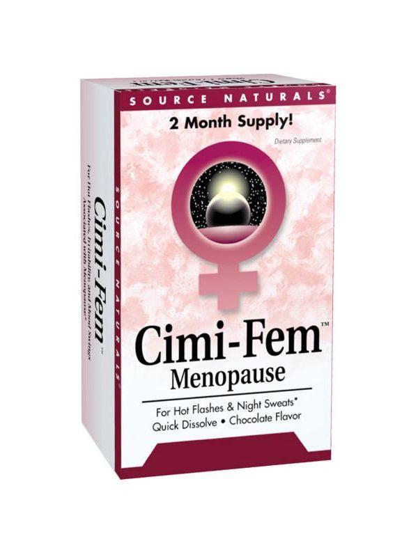 Source Naturals, Cimi-Fem Black Cohosh, 40mg Subl Choc Eternal Woman, 60 ct