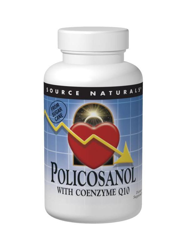 Source Naturals, Policosanol, 10mg w/15mg CoQ10, 60 ct