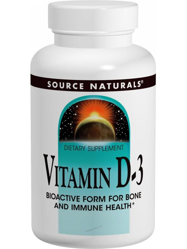Source Naturals, Vitamin D-3 400 IU, 100 ct