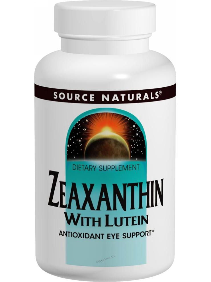 Source Naturals, Zeaxanthin with Lutein, 10mg, 60 ct