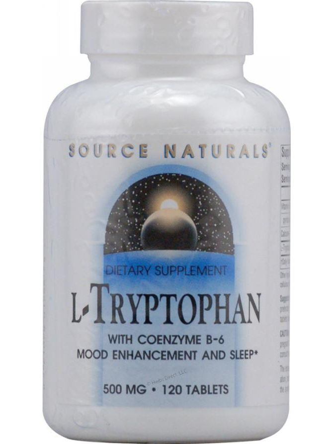 Source Naturals, L-Tryptophan, 500mg w/Coenzyme B-6, 120 ct