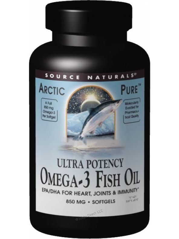 Source Naturals, ArcticPure Omega-3 Fish Oil Ultra Potency, 850mg, 120 softgels
