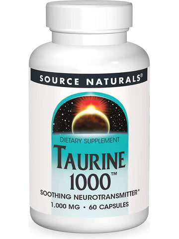 Source Naturals, Taurine 1000, 1000 mg, 60 capsules