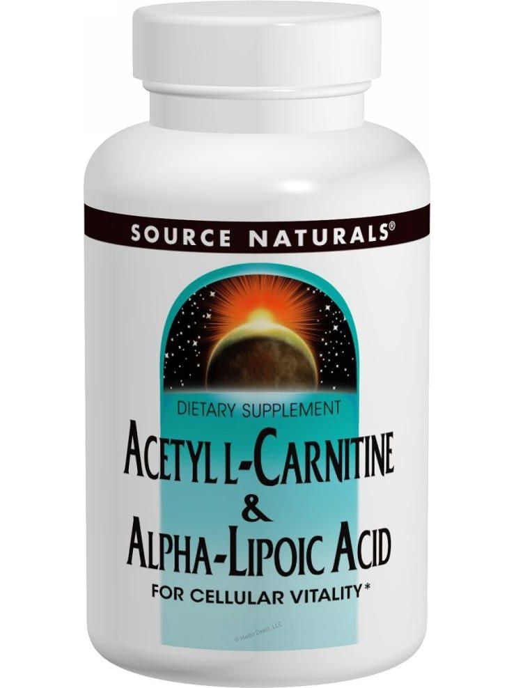 Source Naturals, Acetyl L-Carnitine & Alpha Lipoic Acid, 500/150mg, 240 ct