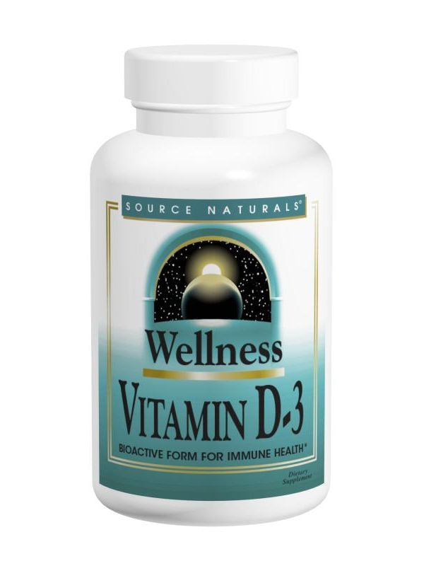 Source Naturals, Wellness Vitamin D-3 2000 IU, 100 softgels