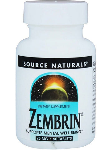 Source Naturals, Zembrin 25 mg, 60 tablets
