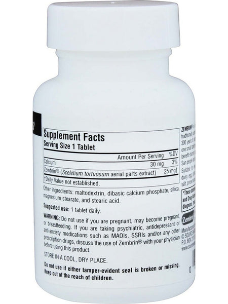 Source Naturals, Zembrin 25 mg, 60 tablets