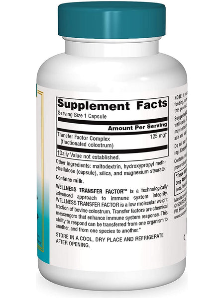 Source Naturals, Wellness Transfer Factor™ 125 mg, 60 vegi capsules