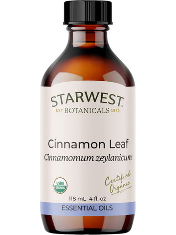 Starwest Botanicals, Cinnamon Leaf Essential Oil Organic, 4 fl oz
