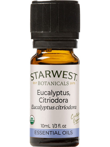 Starwest Botanicals, Eucalyptus Citriodora Essential Oil Organic, 1/3 fl oz