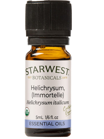 Starwest Botanicals, Helichrysum (Immortelle) Essential Oil Organic, 1/6 fl oz