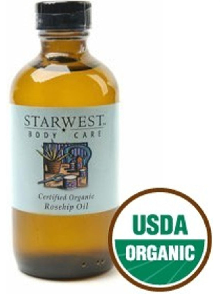 Starwest Botanicals, Rosehip Seed Oil (Unrefined) Organic, 1 fl oz