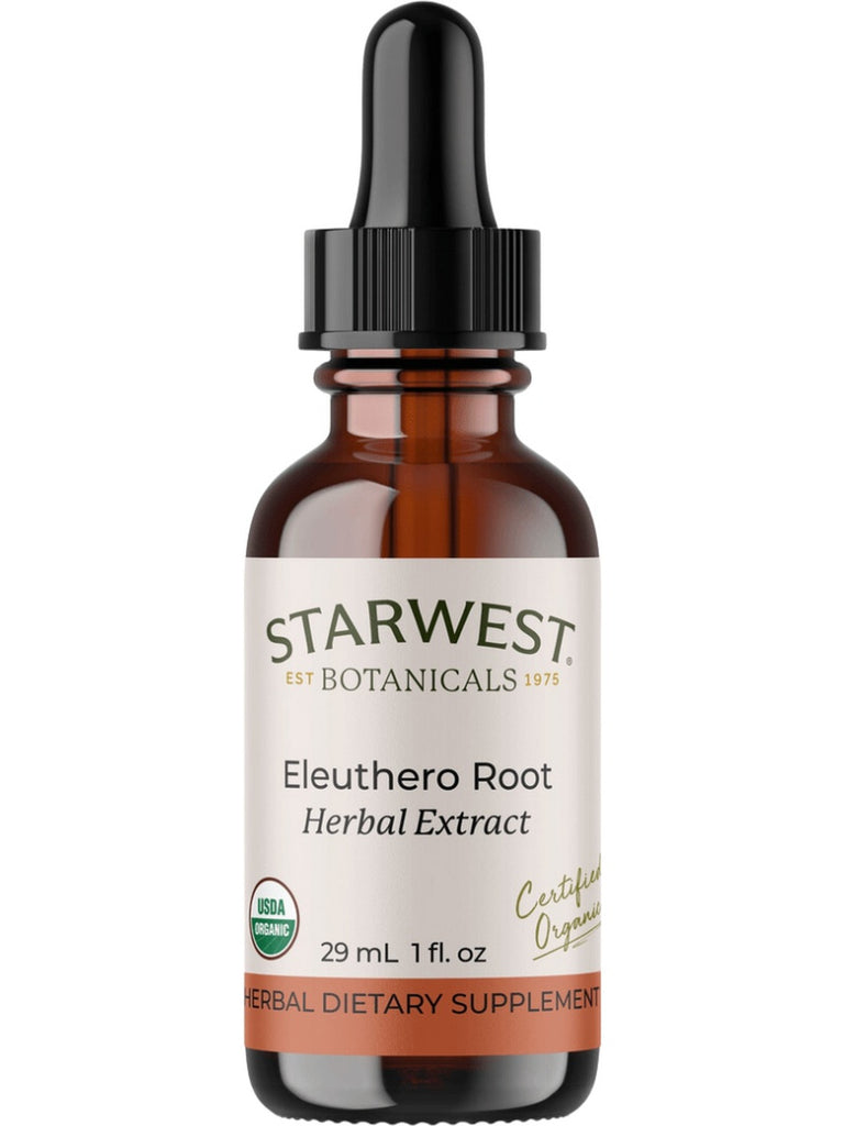 Starwest Botanicals, Eleuthero Root Extract Organic, 1 fl oz