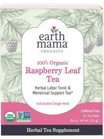 Earth Mama, Raspberry Leaf Tea Organic, 16 Tea Bags