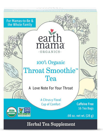 Earth Mama, Throat Smoothie Tea, 16 Tea Bags
