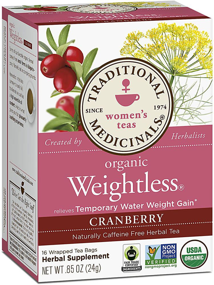 Traditional Medicinals, Weightless Tea Cranberry, 16 bags