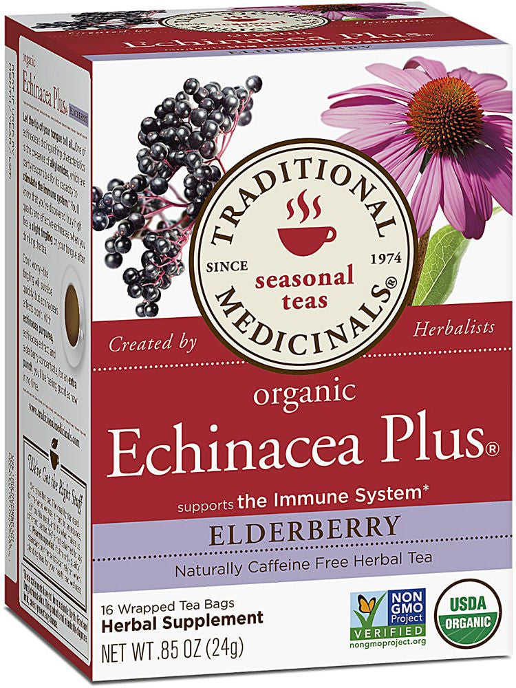Traditional Medicinals, Echinacea Plus Eldeberryr Tea, 16 bags