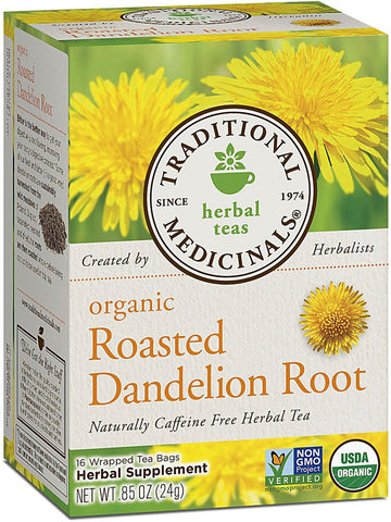 Traditional Medicinals, Organic Roasted Dandelion Root, 16 bags