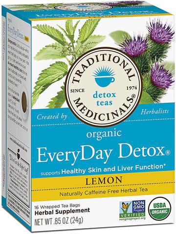 Traditional Medicinals, Lemon Everyday Detox, 16 bags