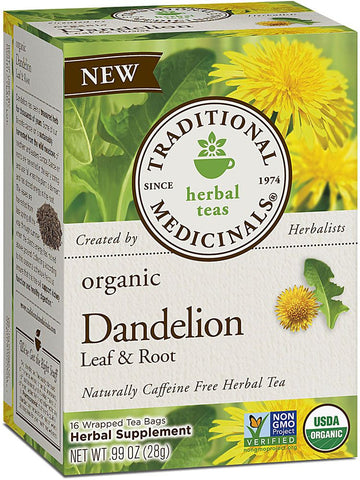 Traditional Medicinals, Dandelion Leaf & Root Tea, 16 bags