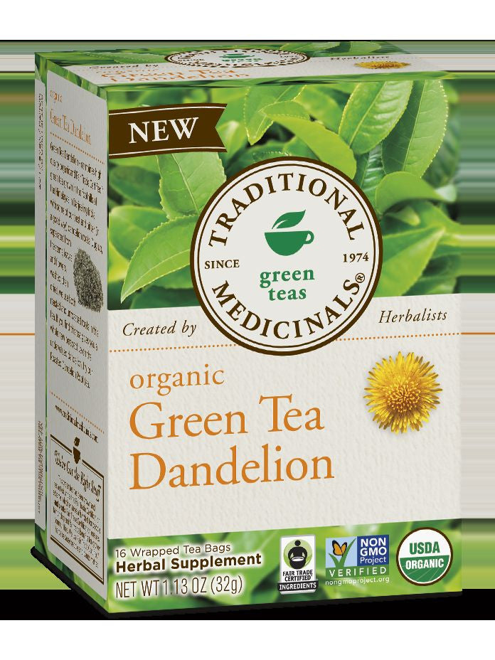 Traditional Medicinals, Organic Green Tea Dandelion, 16 bags