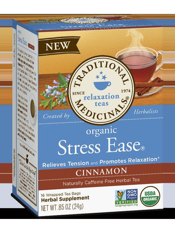 Traditional Medicinals, Organic Stress Ease Cinnamon Tea, 16 bags