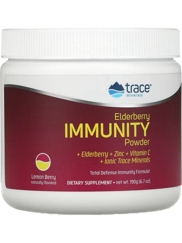 Trace Minerals, Elderberry Immunity Powder, Lemon Berry, 6.7 oz