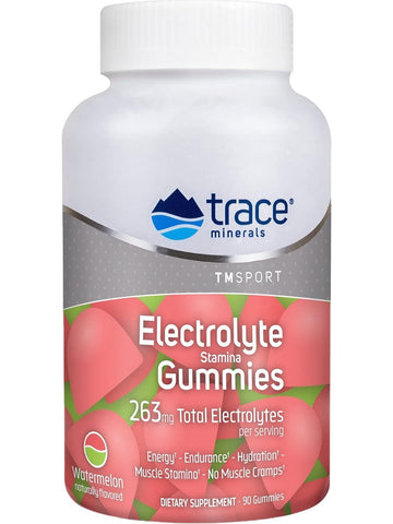 Trace Minerals, Electrolyte Stamina Gummies, 263 mg, Watermelon, 90 Gummies