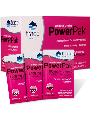 Trace Minerals, Electrolyte Stamina Power Pak, Cranberry, 30 Packets