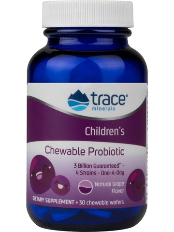 Trace Minerals, Children's Chewable Probiotic 3 Billion, 30 Chewable Wafers