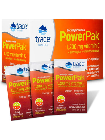 Trace Minerals, Electrolyte Stamina Power Pak, Guava Passion Fruit, 30 Packets