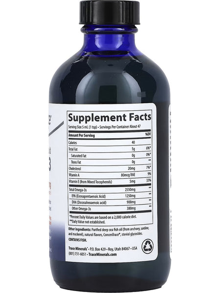 Trace Minerals, Adult Liquid Omega3, 8 fl oz