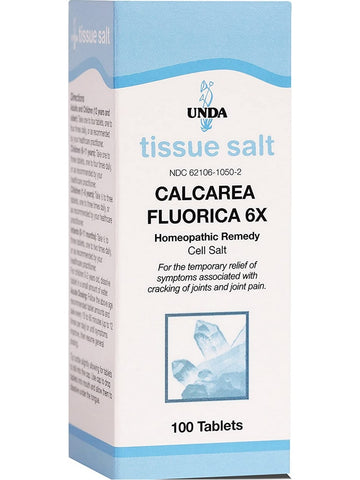 UNDA, Calcarea Fluorica 6X Homeopathic Remedy, 100 Tablets
