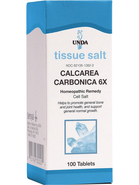 UNDA, Calcarea Carbonica 6X Homeopathic Remedy, 100 Tablets