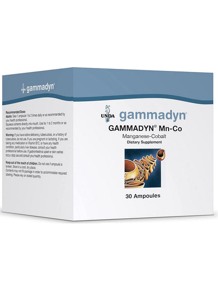UNDA, Gammadyn Mn-Co (Manganese-Cobalt) Dietary Supplement, 30 Ampoules