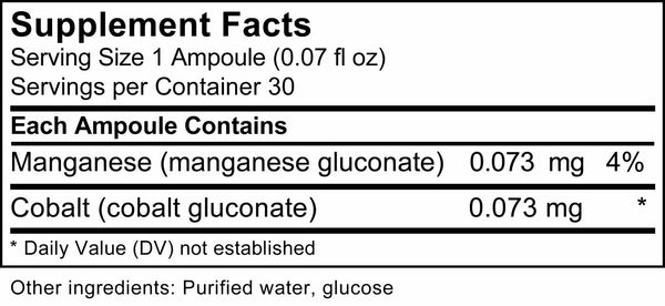 UNDA, Gammadyn Mn-Co (Manganese-Cobalt) Dietary Supplement, 30 Ampoules