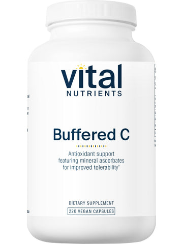 Vital Nutrients, Buffered C 500mg, 220 vegetarian capsules