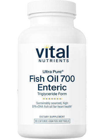Vital Nutrients, Ultra Pure® Fish Oil 700 Enteric Pharmaceutical Grade Triglyceride Form, 90 softgels