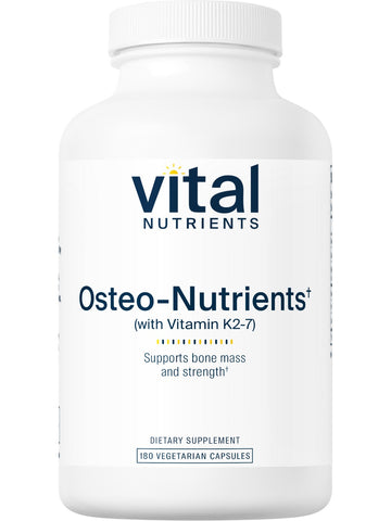 Vital Nutrients, Osteo-Nutrients (with Vitamin K2-7), 180 vegetarian capsules