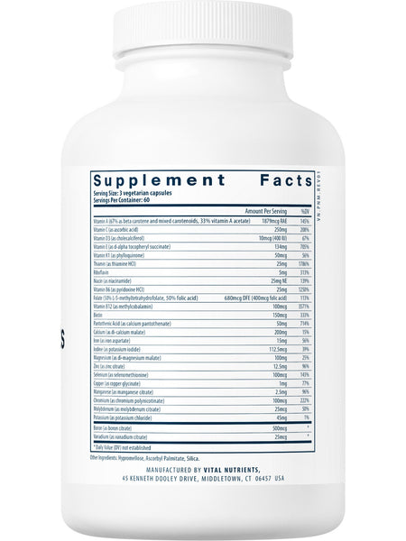 Vital Nutrients, PreNatal Multi-Nutrients, 180 vegetarian capsules