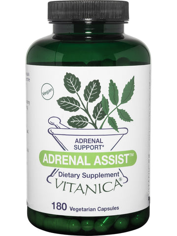 Vitanica, Adrenal Assist, 180 Vegetarian Capsules