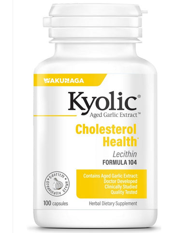 Wakunaga, Kyolic, Cholesterol Health, Lecithin Formula 104, 100 Capsules