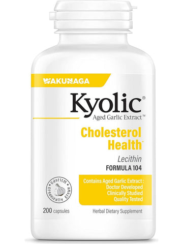 Wakunaga, Kyolic, Cholesterol Health, Lecithin Formula 104, 200 Capsules
