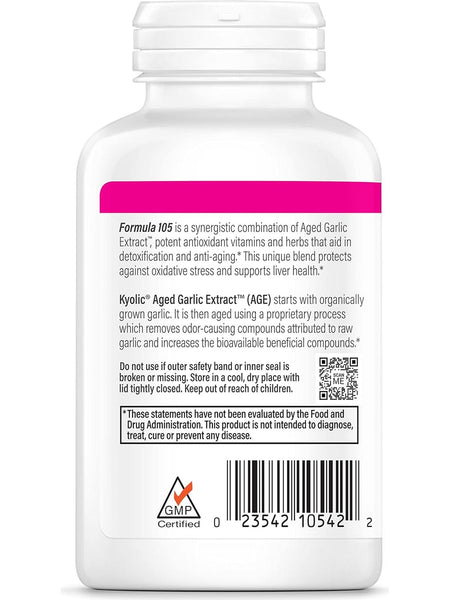 Wakunaga, Kyolic, Detox & Anti-aging, A,C,E & Herbal Antioxidants Formula 105, 200 Capsules