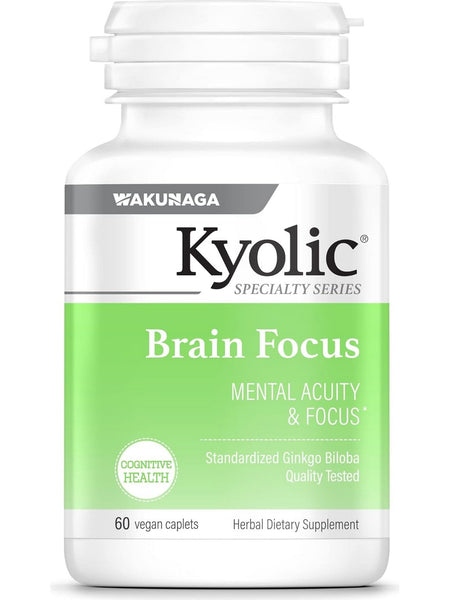 Wakunaga, Kyolic, Brain Focus, Mental Acuity & Focus, 60 Vegan Capsules