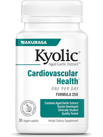 Wakunaga, Kyolic, Cardiovascular Health ONE PER DAY Formula 250, 30 Vegan Caplets