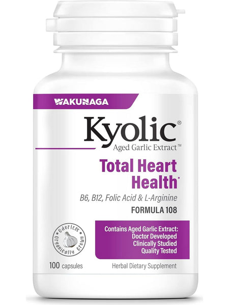 Wakunaga, Kyolic, Total Heart Health Formula 108, 100 Capsules