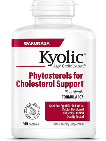 Wakunaga, Kyolic, Phytosterols for Cholesterol Support, Plant Sterols Formula 107, 240 Capsules