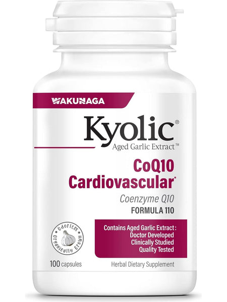 Wakunaga, Kyolic, CoQ10 Cardiovascular Coenzyme Q10 Formula 110, 100 Capsules